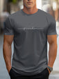 Men's 100% cotton summer fashionable casual loose plus size freedom graphic printed sports round neck short sleeved T-shirt top