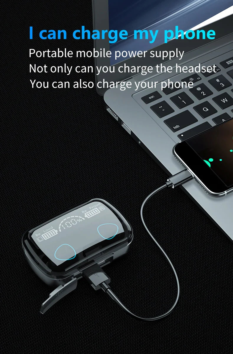 New Arrival M10 Earphone Wireless Headset High Quality Perfect Sound Earbuds Sports Game Music BT Headphone with Power Bank