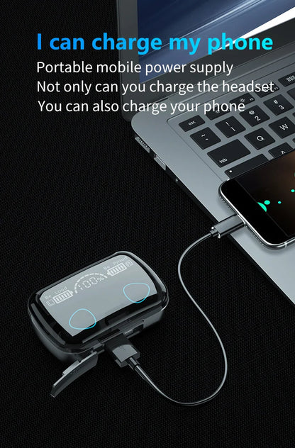 New Arrival M10 Earphone Wireless Headset High Quality Perfect Sound Earbuds Sports Game Music BT Headphone with Power Bank