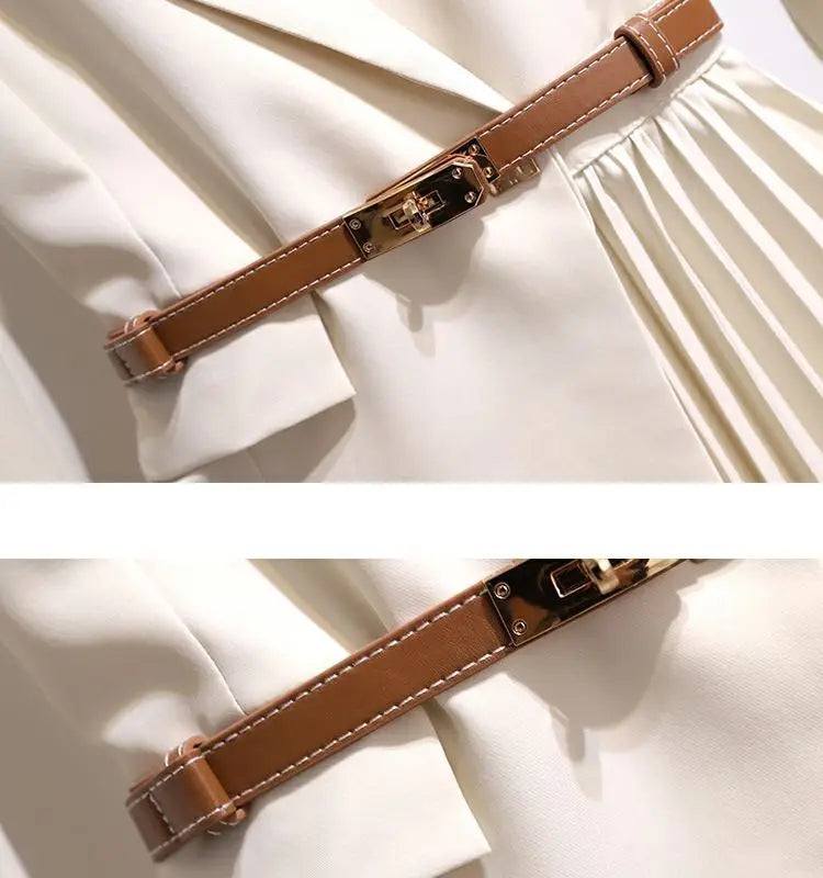 French suit dress women's 2025 autumn new high-end  thin gentle long-sleeved skirt  Regulai Fit vestido