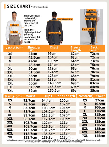 Men's Suit (Blazer+Vest+Trousers) Fashionable Gentleman Business Double-breasted British-style Banquet Host Casual Wedding Suit