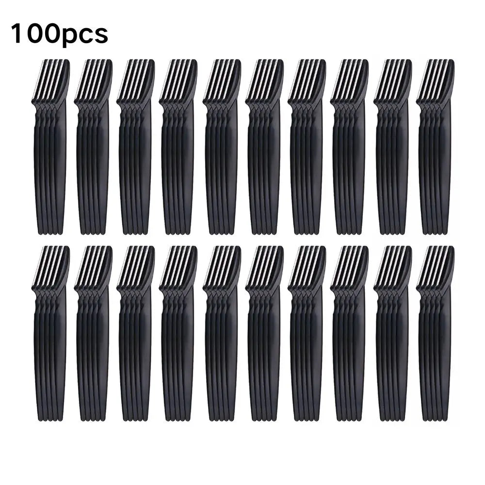 Eyebrow Trimmer Set for Women Stainless Steel Facial Hair Remover Shaper Portable Beauty Tool Kit with Safety Caps Eyebrow Knife