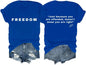 Freedom Shirt Freedom Double-Sided Letter Print Short Sleeve T-Shirt for Men Women, Unisex Tee Tops