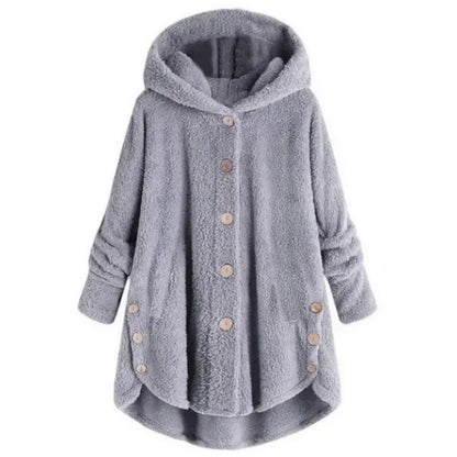 Women's Warm Coats Wool&blends  Autumn Winter Coat Women Warm Teddy Bear Coat Wool Jacket Female Plush Coat Hooded Plus Size 5XL