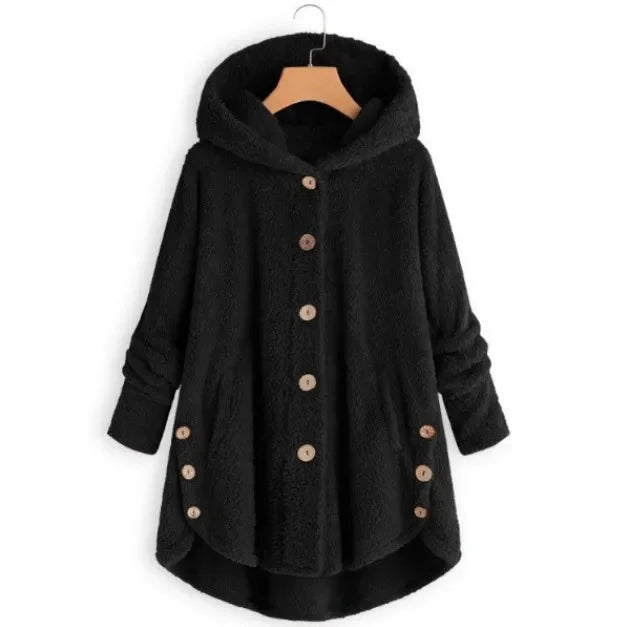 Women's Warm Coats Wool&blends  Autumn Winter Coat Women Warm Teddy Bear Coat Wool Jacket Female Plush Coat Hooded Plus Size 5XL