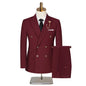 Men's Suit (Blazer+Vest+Trousers) Fashionable Gentleman Business Double-breasted British-style Banquet Host Casual Wedding Suit