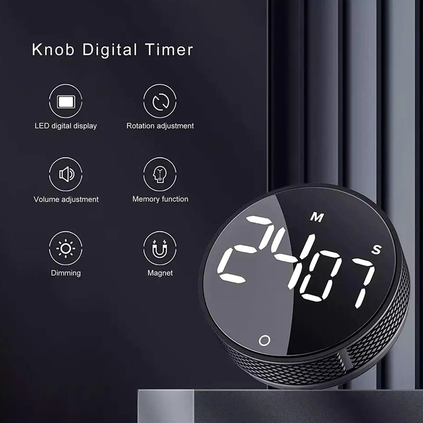 Magnetic Kitchen Timer Digital Timer Kitchen Shower Study Stopwatch LED Counter Alarm Remind Manual Electronic Countdown