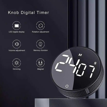 Magnetic Kitchen Timer Digital Timer Kitchen Shower Study Stopwatch LED Counter Alarm Remind Manual Electronic Countdown