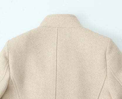 Woolen Coat Fall Fashion Black Long Coat Elegant And Pretty Women's Coats American Retro Autumn Outerwear Urban Coats