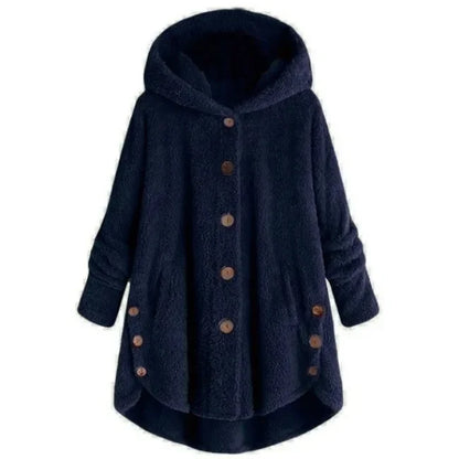 Women's Warm Coats Wool&blends  Autumn Winter Coat Women Warm Teddy Bear Coat Wool Jacket Female Plush Coat Hooded Plus Size 5XL