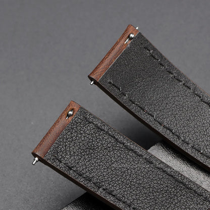 Calfskin Genuine Leather Watchbands Quick Release Watch Band for Seiko 18mm 19mm 20mm 21mm 22mm Vintage Brown Smartwatch Strap