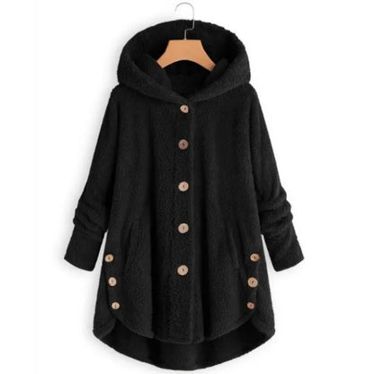 Women's Warm Coats Wool&blends  Autumn Winter Coat Women Warm Teddy Bear Coat Wool Jacket Female Plush Coat Hooded Plus Size 5XL