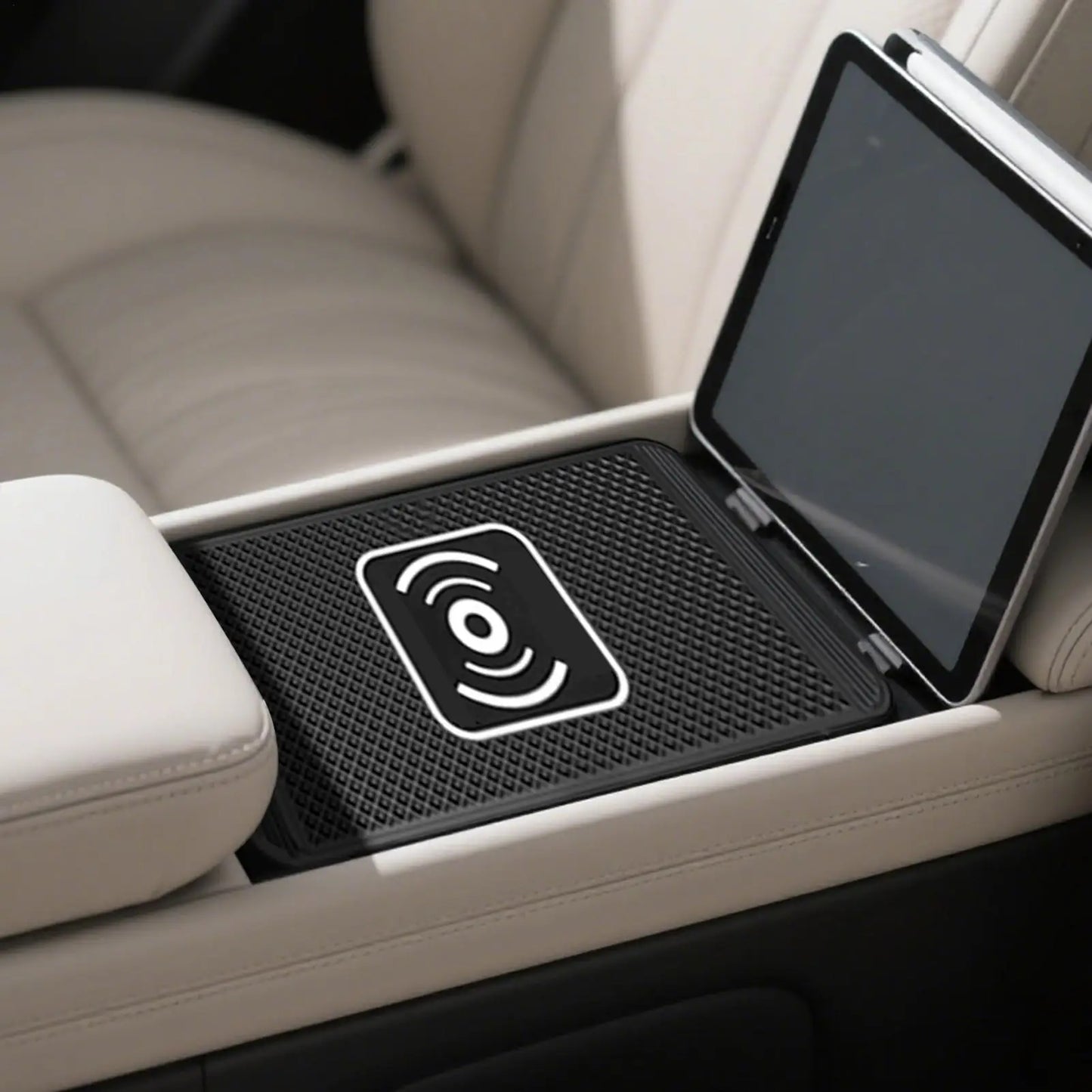Wireless Car Charger Pad Wireless Phone Charger for Car 39 Inch Cable Automatic Sensing Non-Slip Charging Mat for Phone Vehicle