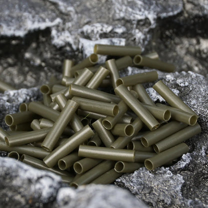 Hirisi 100pcs Carp Fishing Heat Shrink Tube Kit Anti-Tangle Hook Sleeves Ronnie Hair Rig Accessories Durable Fishing Tackle