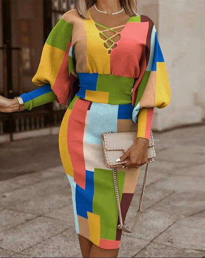 The Long-Sleeve Hollow-Waist Dress