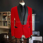 Men Suits High Quality Black Velvet 3 Piece Jacket Pants Vest Elegant Blazer Luxury Outfits Wedding Evening Party Costume Homme