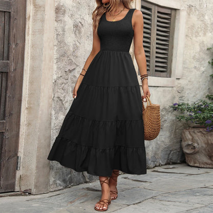 Women's Nursing Maxi Dress : Summer Sleeveless, Elegant Long Dress