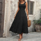 Women's Nursing Maxi Dress : Summer Sleeveless, Elegant Long Dress