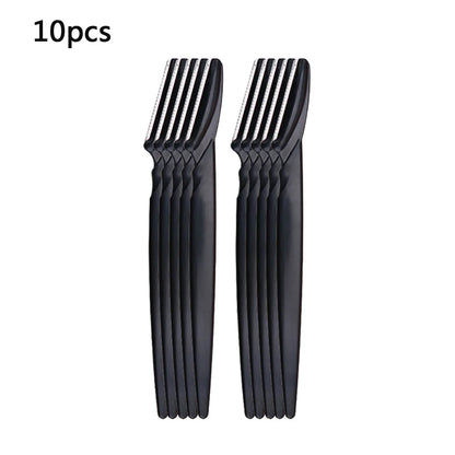 Eyebrow Trimmer Set for Women Stainless Steel Facial Hair Remover Shaper Portable Beauty Tool Kit with Safety Caps Eyebrow Knife