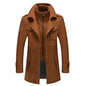 Cold Resistant Double Collar Wool Coat - Men's Fashion Business Winter Overcoat