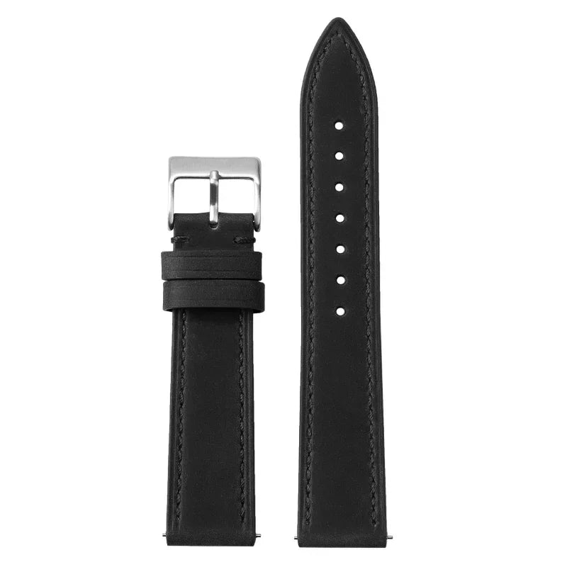 Calfskin Genuine Leather Watchbands Quick Release Watch Band for Seiko 18mm 19mm 20mm 21mm 22mm Vintage Brown Smartwatch Strap