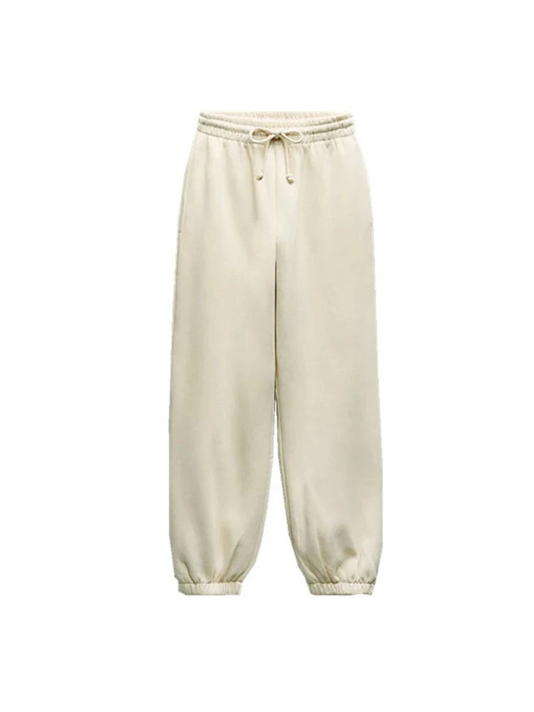 Women's Solid Color Elegant Suit Comfortable Sweatshirt Long Pants Sports Two Piece Urban Ladies Casual Commuter Suit