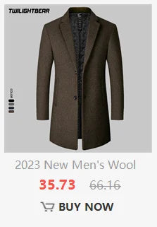 Oversized Men's Wool Overcoat 5XL High Quality Business Casual Winter Jacket Coat Men Clothing Woolen Coats A2F6009