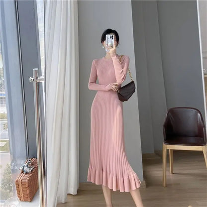 Dresses for Women Black Evening Clothes Knitted Sexy Daring Robe White Woman Dress Pink Maxi Long Crochet Retro Cotton Vintage