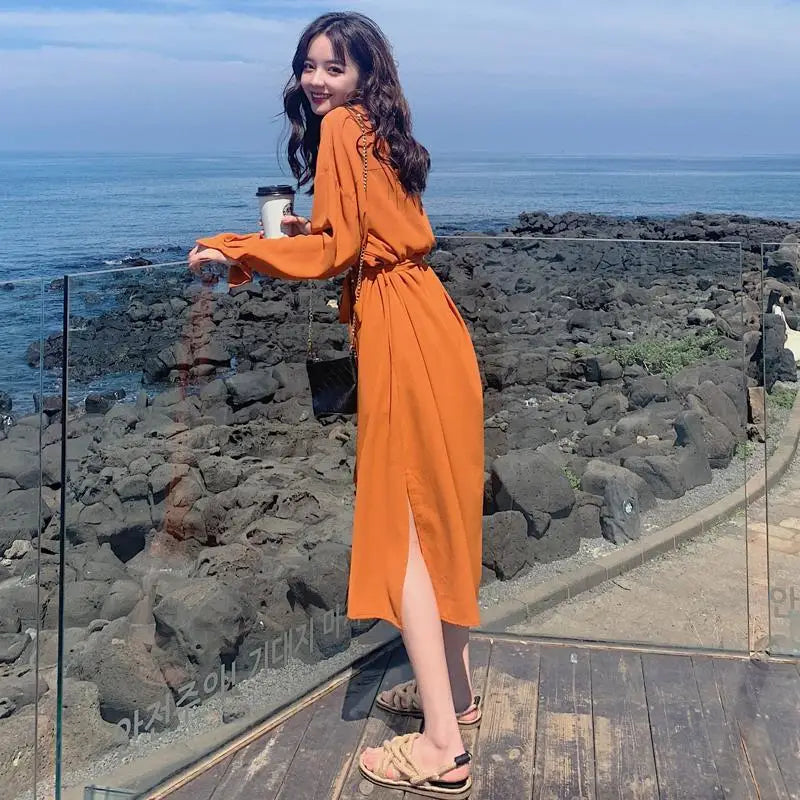 Dresses for Women 2025 Silk Chiffon Woman Dress Bandage Formal Occasion Beach Midi Satin Clothes Summer Promotion Cheap Casual X