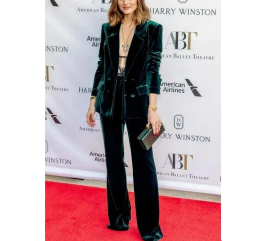 2024  Women's Suit Velvet 2-Piece Set (Jacket + Pants) Fashionable  Suit Women's Suit Elegant Slim Business