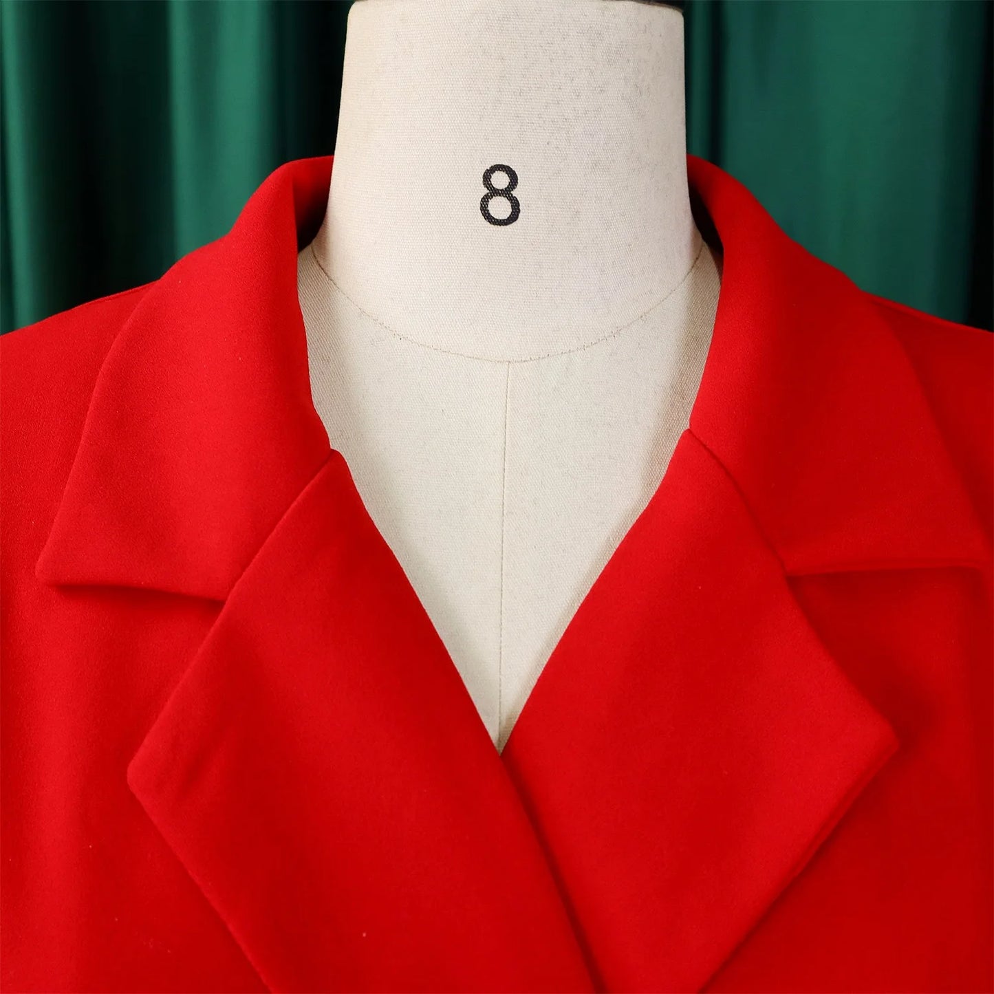 Women’s Elegant Notched Collar Dress, Long Sleeve Pleated Mid-Calf Dress with Waist Sash