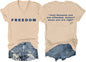 Freedom Shirt Freedom Double-Sided Letter Print Short Sleeve T-Shirt for Men Women, Unisex Tee Tops