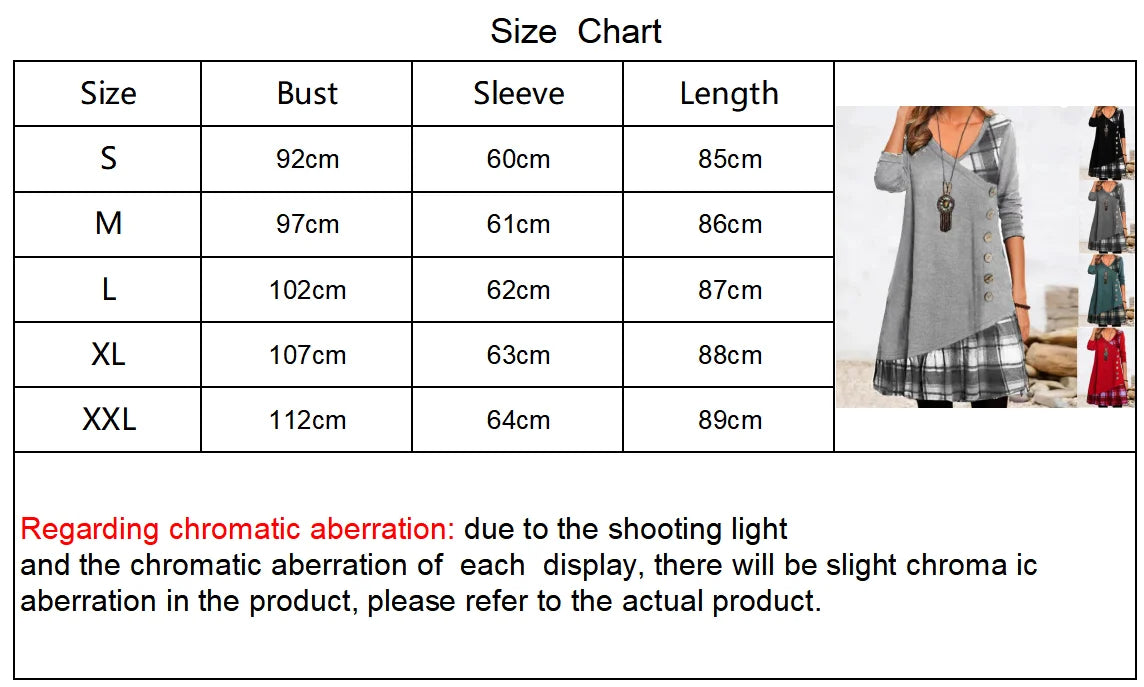 Dresses for Women European and American autumn and Winter Elegant Everyday Loose Party Dress Buttons Long Sleeve Dress