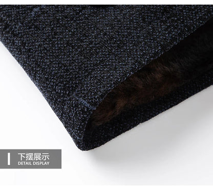 2024 Men Woolen Coats Men's business Casual Trench Coat Winter Coat with wool inner Man Autumn and Winter Wool Coat for Men