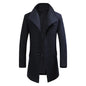 Men British Style Overcoats Business Casual Woolen Coats New Winter Man Thicker Warm Trench Coats Quality Long Jacket