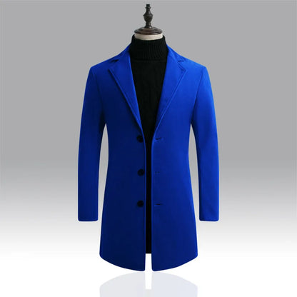 Autumn and Winter Men's Woolen Coat  Over Coat Long Winter Mens Wool Coats and Jackets