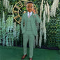 Suit Boys Wedding Tuxedo Brown Jacket Vest Pants 3 Piece Set Formal Clothes Holiday Party Blazer Kids Custom Outfit