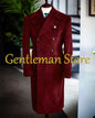 Mens Long Coat Jackets Overcoat Corduroy Double Breasted Man Windbreaker Long Trench Coats Fall Winter Spring Over Coat
