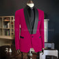 Men Suits High Quality Black Velvet 3 Piece Jacket Pants Vest Elegant Blazer Luxury Outfits Wedding Evening Party Costume Homme