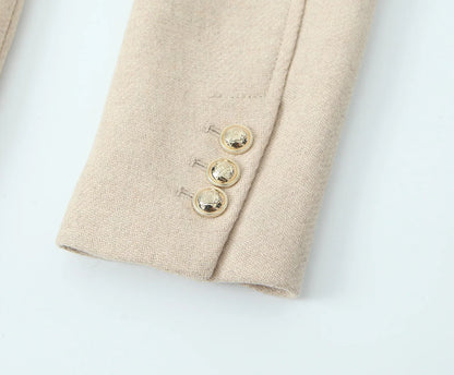 Woolen Coat Fall Fashion Black Long Coat Elegant And Pretty Women's Coats American Retro Autumn Outerwear Urban Coats