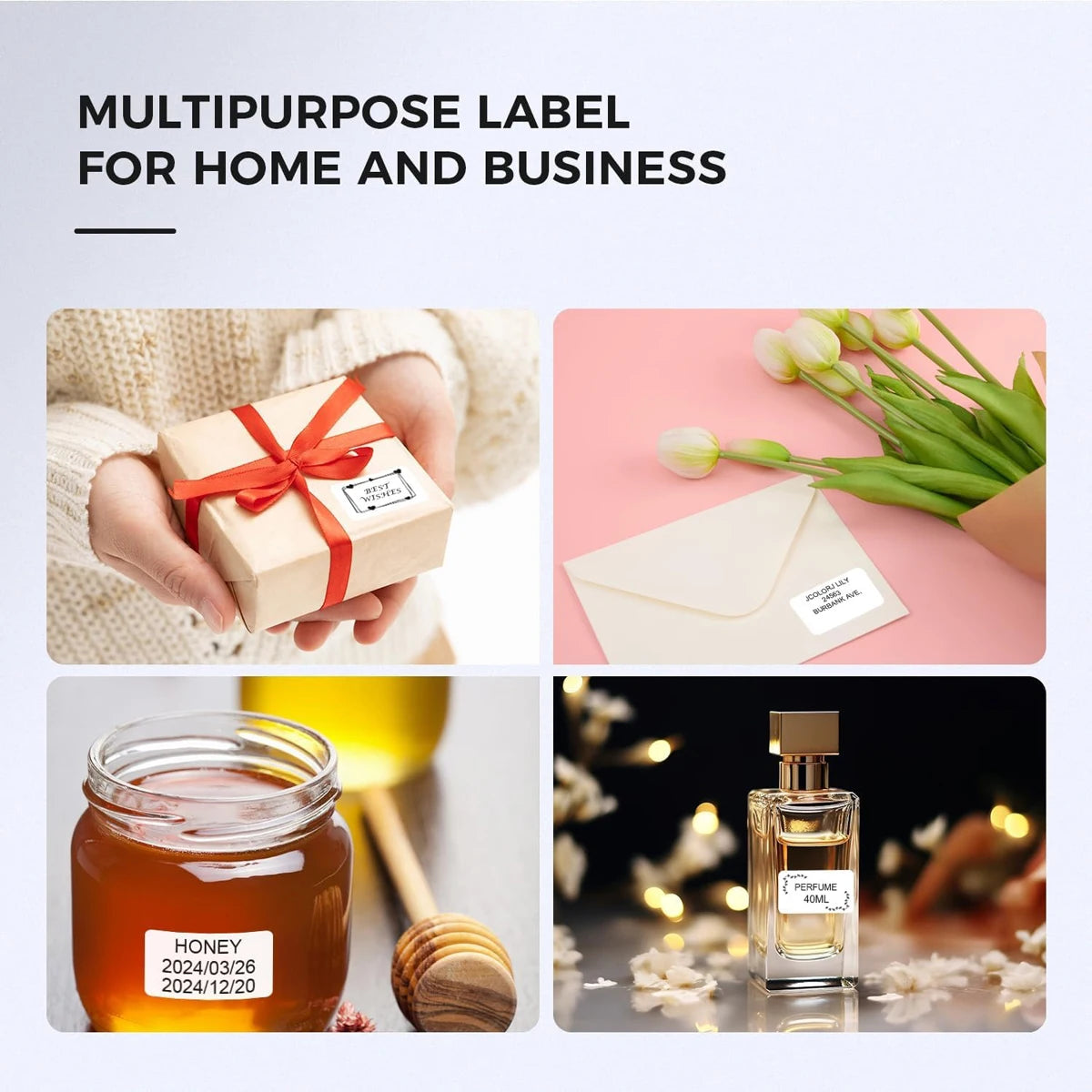 Marklife P50/S2/D100/D200 White Sticker Papers Waterproof Paper Adhesive Label Anti-Oil For Mini Portable Thermal Printer