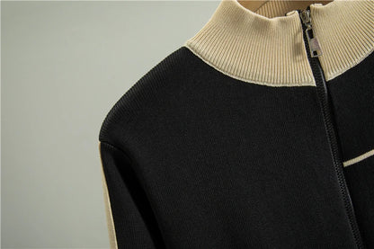 2025 Sportsuits for Women Two Piece Knitted Suits Sweatshirts Long Pants Fashion Sets Spring Casual Zipper Suits