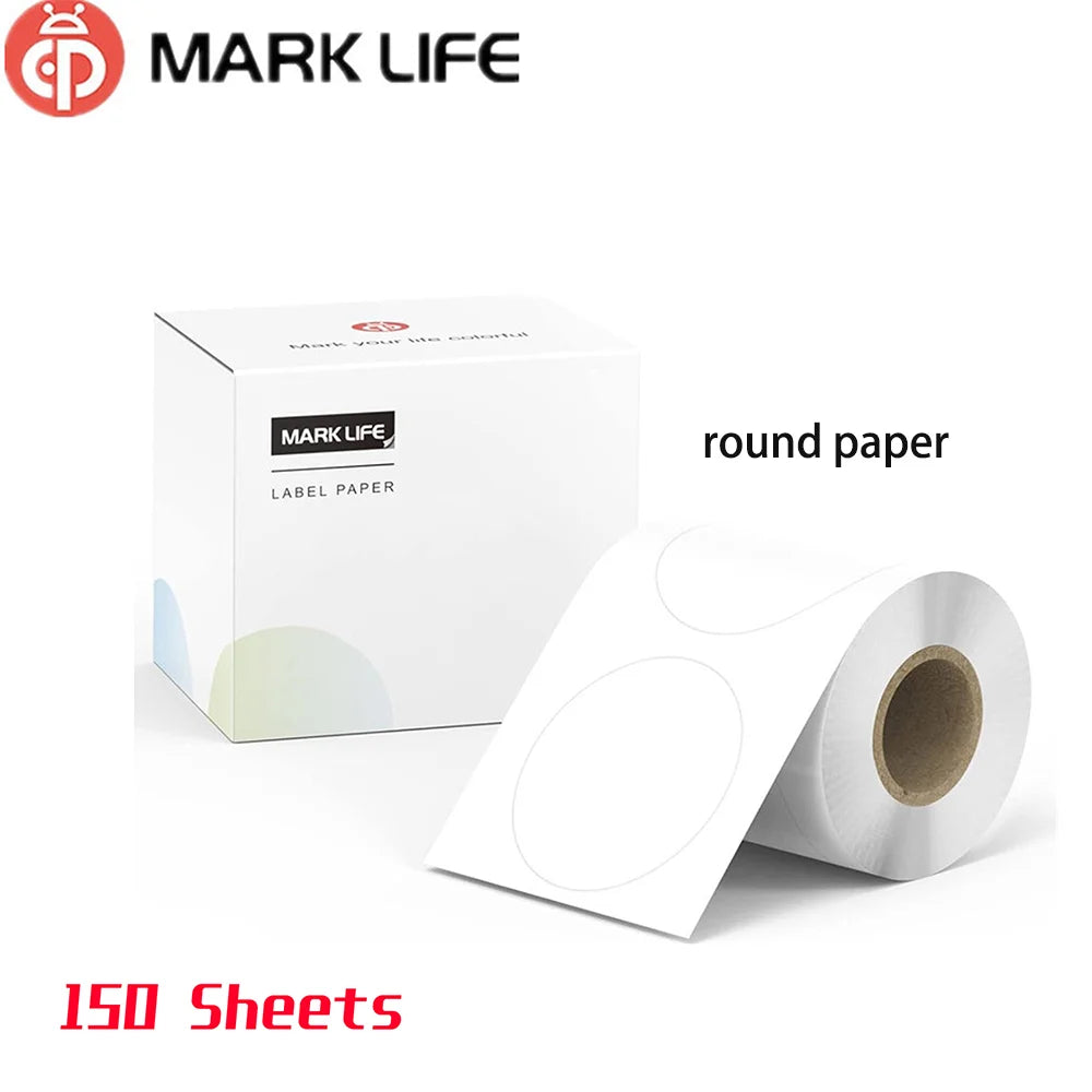 Marklife P50/S2/D100/D200 White Sticker Papers Waterproof Paper Adhesive Label Anti-Oil For Mini Portable Thermal Printer