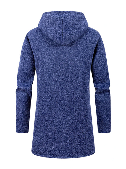 Winter Men's Long Overcoat Jackets Casual Hooded Cardigans Men Outwear Liner Thickened Warm Hoodies Oversize Winter Top Jacket