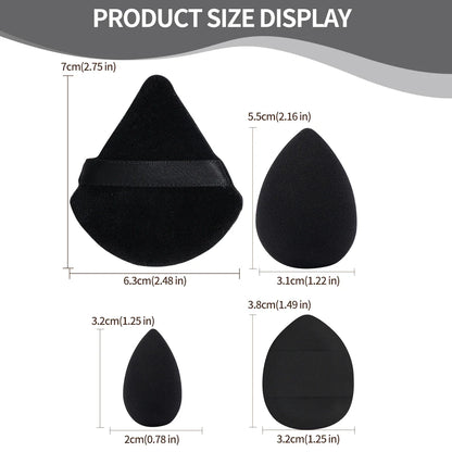 12pcs Makeup Puff Kit Blending Sponge Triangle Powder Puff Finger Air Puff For Flawless Make Up Beauty Tool Facial Tool