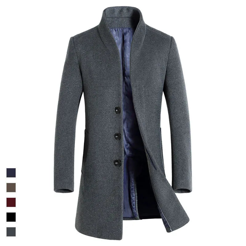 Oversized Men's Wool Overcoat 5XL High Quality Business Casual Winter Jacket Coat Men Clothing Woolen Coats A2F6009