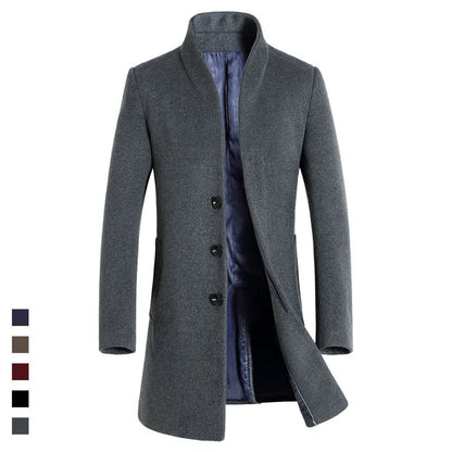 Oversized Men's Wool Overcoat 5XL High Quality Business Casual Winter Jacket Coat Men Clothing Woolen Coats A2F6009