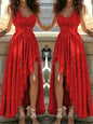 Women Evening Dresses Sexy Elegant Red Cocktail Party Chic Gala Graduation Luxury Formal Occasion Bridesmaid Gown Dress Clothes