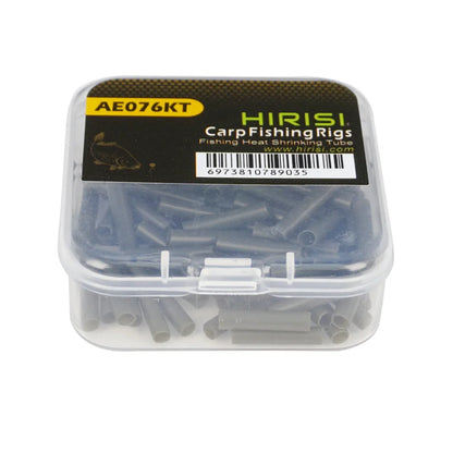 Hirisi 100pcs Carp Fishing Heat Shrink Tube Kit Anti-Tangle Hook Sleeves Ronnie Hair Rig Accessories Durable Fishing Tackle