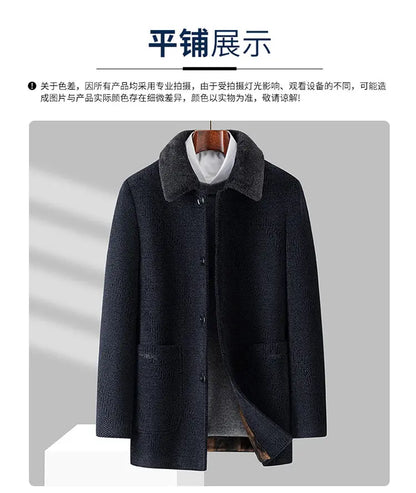 Men Woolen Coats Men's business Casual Trench Coat Winter Coat with wool liner Men 2026 Autumn Winter Wool Coat